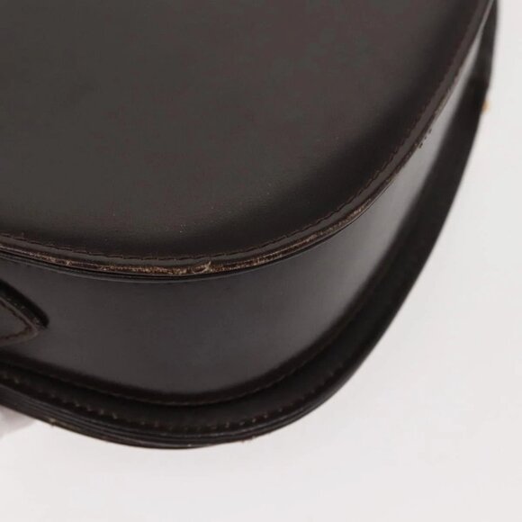 GUCCI Shoulder Bag Leather Brown gold Auth fm4925 - Picture 4 of 16